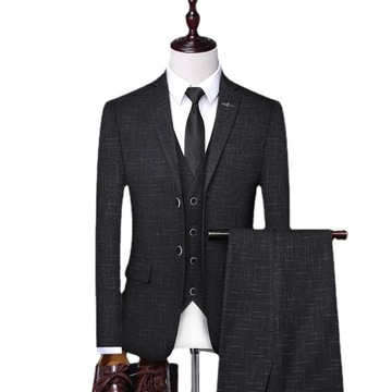 (Kurtka kamizelka spodnie) Groom suknia ślubna Business Casual