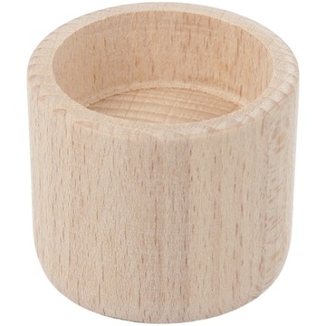 DREWNIANY ŚWIECZNIK okrągły na podgrzewacz 8CM EKO