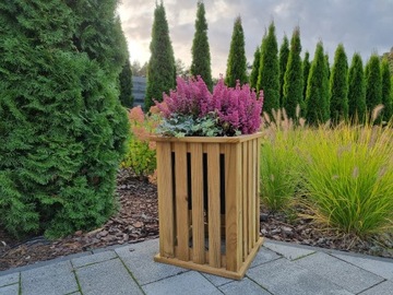 Вазон ламельный садовый дерево 45 см, со съемной вставкой