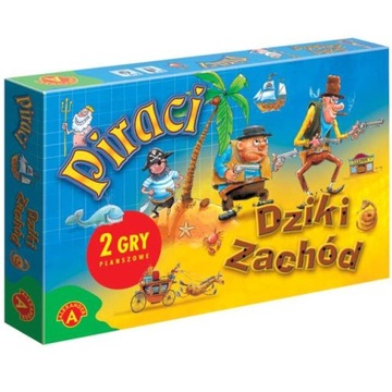 GRA planszowa 2w1 PIRACI dla dzieci DZIKI ZACHÓD