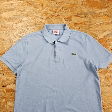 Koszulka Polo T-shirt LACOSTE LIVE Niebieska Nowy Model Męska Casual 4 / M