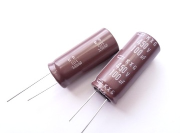 [1szt]100uF 450V Kondensator 10000h Nippon 18x40