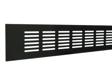 KRATKA WENTYLACYJNA POD LODÓWKĘ PODBITKĘ DO KOMINKA L-800 H-60 CZARNA