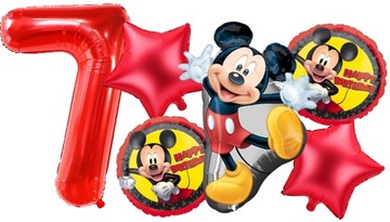 BALON CYFRA 7 SIEDEM LAT MYSZKA MICKEY MIKI NA SIÓDME URODZINY 80 CM