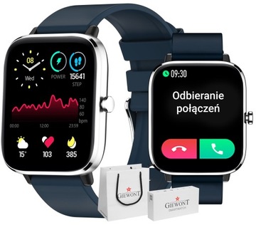 MĘSKI SMARTWATCH GIEWONT Dynamic SmartCall GW230-4 - Silver/Deep Ocean