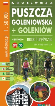 MAPA TURYSTYCZNA PUSZCZA GOLENIOWSKA 1:60000 GPS