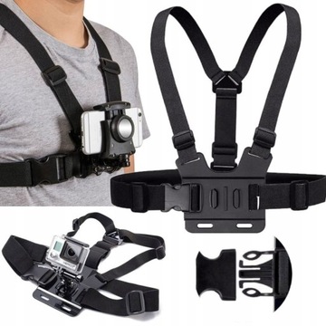 SZELKI UCHWYT CHEST MOUNT DO GOPRO HERO 12 11 10 9 8 7 MOCOWANIE UPRZĄŻ