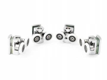 ДВОЙНЫЕ Сплошные РОЛИКОВЫЙ МЕТАЛЛИЧЕСКИЙ РОЛИК ДЛЯ ВЕРХНЕЙ ДУШЕВОЙ КАБИНЫ 25ММ 8ММ