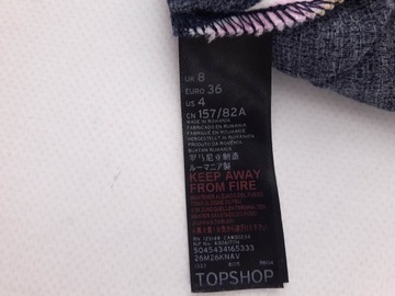 TOPSHOP cienka SUKIENKA KOPERTOWA w paski _ 36