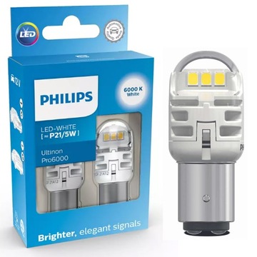Philips Żarówka LED Ultinon Pro6000 P21/5W 6000K