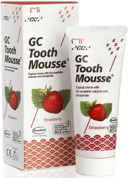 GC PASTA TOOTH MOUSSE BEZ FLUORU PŁYNNE SZKLIWO TRUSKAWKA 35ml