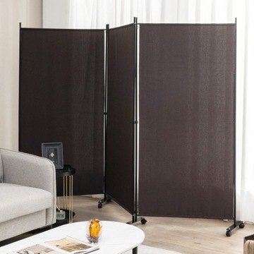 Экран комнатный 3-панельный, стена 262х180 см.