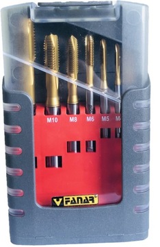 FANAR Zestaw gwintowników maszynowych M3-M12 TIN