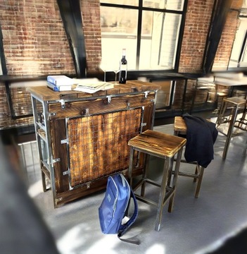 Lada recepcyjna LHT 120x40 cm Recepcja SAMBOR Loft