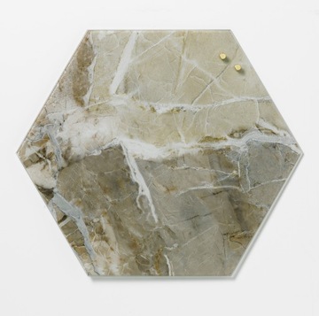 MARMUR BEŻ heksagonalna TABLICA MAGNETYCZNA 42x48