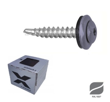 Винты TORX 4,8x20 мм RAL 9007 250 шт для листового металла Etanco GTF 02P