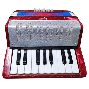 АККОРДЕОН ДЛЯ ДЕТЕЙ, МАЛЕНЬКИЙ, ДЛЯ ОБУЧЕНИЯ, ВЕСЕЛЫЙ, V-TONE ZENEK RED