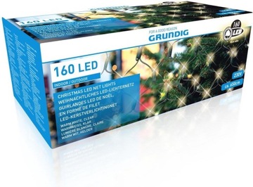 Lampki Choinkowe SIATKA GRUNDIG Ciepłe 160 LED