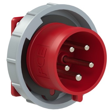 Wtyczka tablicowa 32A 5P 400V czerwona IP67 6252-6
