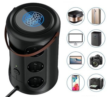 Беспроводное зарядное устройство Power Strip Cube 12 розеток 4 USB 1 USB-C