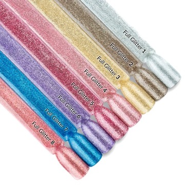 Claresa FULL GLITTER zestaw cała KOLEKCJA hybryd 8