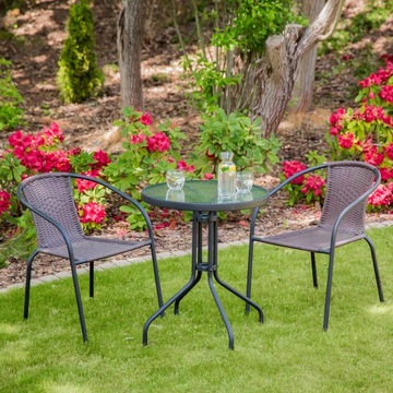PATIO FOTEL OGRODOWY BRĄZ 1 SZT