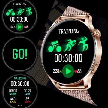 Zegarek damski SMARTWATCH RUBICON ROZMOWY PULS SMS menu PL Własna tarcza