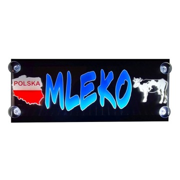 Tablica LED z napisem MLEKO - rozmiar 40x16 - tablica LED Kolorowa