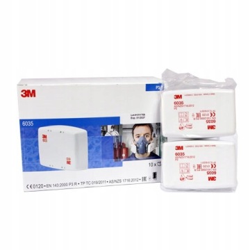 ПОЛУМАСКА ПРОТИВОПЫЛЕВАЯ МАСКА В КОМПЛЕКТЕ 3M 6300 + ФИЛЬТРЫ 6035 P3 ОРИГИНАЛ