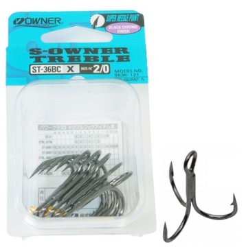 r.2/0 Kotwice Owner HO-ST36BC Czarny Nikiel 5szt