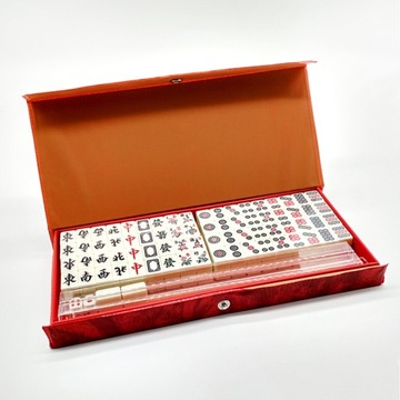 1 ZESTAW MAHJONGA CHIŃSKA GRA MAHJONG etui