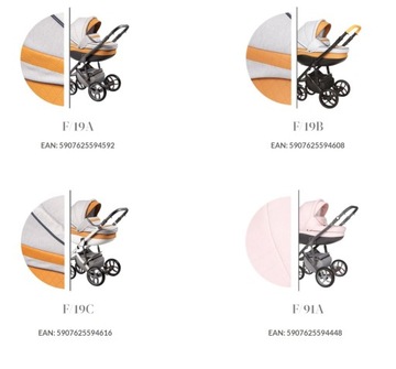 Коляска Baby Merc Faster Style 3в1, пудрово-розовый 91С