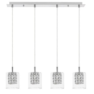 Czteropunktowa lampa wisząca do jadalni glamour