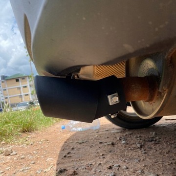 ВЫХЛОПНАЯ НАКОНЕЧНИК Изогнутая КРЫШКА Матовый Черный