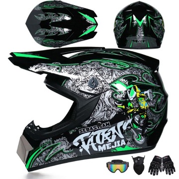 Dziecięcy zestaw Endurance Motocross ATV Kask+ Rękawiczki + Gogle
