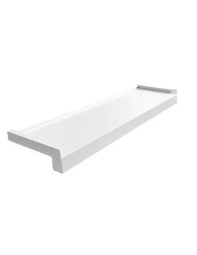 Parapet Zew. Aluminiowy 9016 Biały 40x10 cm do 4m.