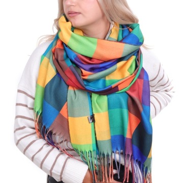 Женский шарф, платок, женские клетчатые шарфы