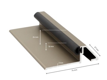 GERDA бежевый алюминиевый дверной порог