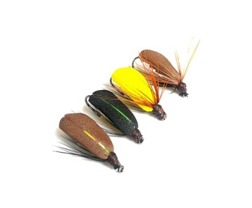 Sztuczne muchy #12 Foam Beetle pływająca 4szt /049