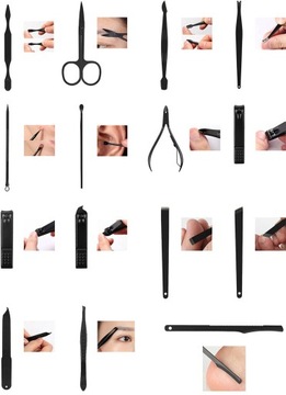 Набор маникюрных кусачек Ножницы для ногтей 16 шт + футляр