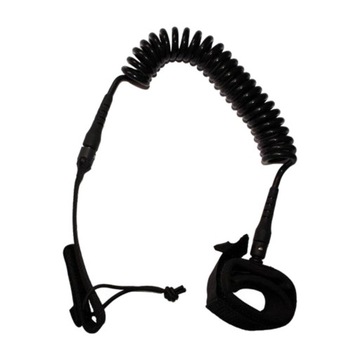 Surfboard Paddle Board Leash Coiled Spring Black