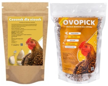 Czosnek dla kur 1 kg + Muszle morskie dla kur 2 kg
