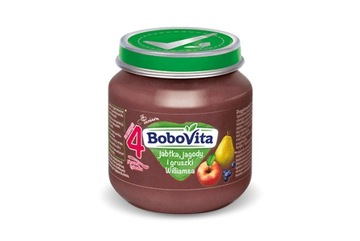 BoboVita Jabłka, jagody i gruszki Williamsa 125g