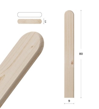 Sztachety drewniane 80CM W2 różne wzory, SUCHE, świerk, płot, na balkon