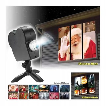 Экран проектора окна Рождество Хэллоуин