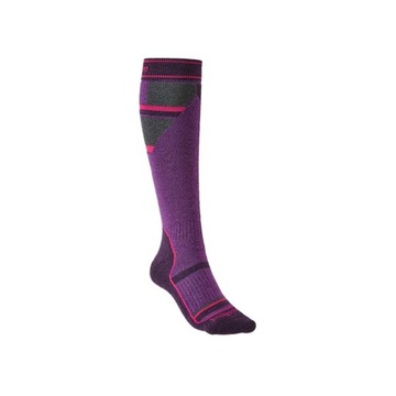 Skarpety narciarskie Bridgedale Ski Mountain Junior Merino E purple/grey L