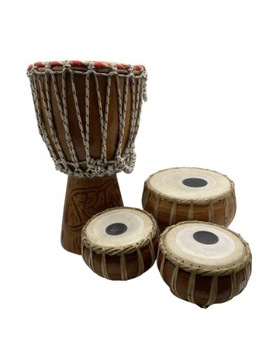 KLASYCZNY ZESTAW DJEMBE + BĘBENKI