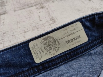 DIESEL TROXER MĘSKIE SPODNIE JEANS SLIM SKINNY 34/32 pas90 dł.106