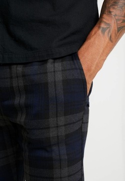 Spodnie materiałowe w kratkę męskie ONLY&SONS szary L