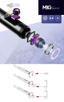 ИНСПЕКЦИОННАЯ камера ДУО ЭНДОСКОП 10М 9LED 2xFULL HD